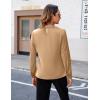 imageBlooming Jelly Womens Dressy Business Casual Blouse Pleated Long Sleeve Tops Satin Silk Work Shirt Fall Outfits 2024Golden