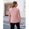 imageBlooming Jelly Womens Dressy Business Casual Blouse Pleated Long Sleeve Tops Satin Silk Work Shirt Fall Outfits 2024Pink