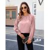 imageBlooming Jelly Womens Dressy Business Casual Blouse Pleated Long Sleeve Tops Satin Silk Work Shirt Fall Outfits 2024Pink