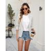 imageBlooming Jelly Womens Dressy Business Casual Blouse Pleated Ruffle Short Sleeve Satin Silk Work Shirt Summer Tops 2025White
