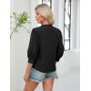 imageBlooming Jelly Womens Dressy Business Casual Tops Trendy 34 Length Sleeve Shirts Cute Summer Blouses Work OutfitsBlack
