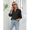 imageBlooming Jelly Womens Dressy Business Casual Tops Trendy 34 Length Sleeve Shirts Cute Summer Blouses Work OutfitsBlack