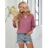 imageBlooming Jelly Womens Dressy Business Casual Tops Trendy 34 Length Sleeve Shirts Cute Summer Blouses Work OutfitsDusty Pink