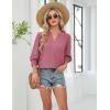 imageBlooming Jelly Womens Dressy Business Casual Tops Trendy 34 Length Sleeve Shirts Cute Summer Blouses Work OutfitsDusty Pink
