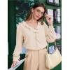 imageBlooming Jelly Womens Dressy Casual Blouse Business Long Sleeve Tops Ruffle V Neck Work Shirt Fall Outfit 2024Apricot