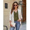 imageBlooming Jelly Womens Dressy Casual Blouse Business Long Sleeve Tops Ruffle V Neck Work Shirt Fall Outfit 2024Army Green