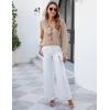 imageBlooming Jelly Womens Dressy Casual Blouse Business Long Sleeve Tops Ruffle V Neck Work Shirt Fall Outfit 2024Khaki