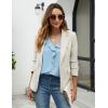 imageBlooming Jelly Womens Dressy Casual Blouse Business Long Sleeve Tops Ruffle V Neck Work Shirt Fall Outfit 2024Light Blue