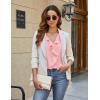 imageBlooming Jelly Womens Dressy Casual Blouse Business Long Sleeve Tops Ruffle V Neck Work Shirt Fall Outfit 2024Pink