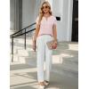 imageBlooming Jelly Womens Dressy Casual Blouse Trendy Summer Petal Short Sleeve Tops Work Blouses Pleated Keyhole ShirtsPink