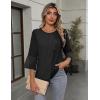 imageBlooming Jelly Womens Dressy Casual Blouses 34 Sleeve Ruffle Business Tops Summer Work Shirts 2025Black