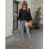 imageBlooming Jelly Womens Dressy Casual Blouses 34 Sleeve Ruffle Business Tops Summer Work Shirts 2025Black