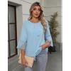 imageBlooming Jelly Womens Dressy Casual Blouses 34 Sleeve Ruffle Business Tops Summer Work Shirts 2025Light Blue