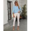 imageBlooming Jelly Womens Dressy Casual Blouses 34 Sleeve Ruffle Business Tops Summer Work Shirts 2025Light Blue