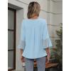 imageBlooming Jelly Womens Dressy Casual Blouses 34 Sleeve Ruffle Business Tops Summer Work Shirts 2025Light Blue
