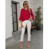 imageBlooming Jelly Womens Dressy Casual Blouses 34 Sleeve Ruffle Business Tops Summer Work Shirts 2025Red