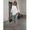 imageBlooming Jelly Womens Dressy Casual Blouses 34 Sleeve Ruffle Business Tops Summer Work Shirts 2025White