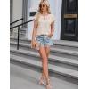 imageBlooming Jelly Womens Dressy Casual Blouses Business Short Sleeve T Shirts Summer Work Top Pleated Keyhole ShirtsApricot