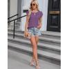 imageBlooming Jelly Womens Dressy Casual Blouses Business Short Sleeve T Shirts Summer Work Top Pleated Keyhole ShirtsPurple
