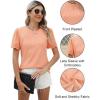 imageBlooming Jelly Womens Dressy Casual Blouses Business Work Tops Lace Short Sleeve Shirts Trendy Summer Outfits 2024Coral