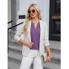 imageBlooming Jelly Womens Dressy Casual Blouses Business Work Tops Short Sleeve V Neck Pleated T Shirts 2024 Summer OutfitsPurple