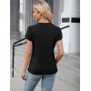 imageBlooming Jelly Womens Dressy Casual Blouses Business Work Tops Summer Short Sleeve Shirts Crew Neck Waffle Kint TshirtsBlack