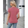 imageBlooming Jelly Womens Dressy Casual Blouses Business Work Tops Summer Short Sleeve Shirts Crew Neck Waffle Kint TshirtsPink