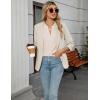 imageBlooming Jelly Womens Dressy Casual Blouses Business Work Tops Summer Tunic 34 Length Sleeve V Neck Shirts Trend OutfitsApricot