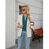 imageBlooming Jelly Womens Dressy Casual Blouses Business Work Tops Summer Tunic 34 Length Sleeve V Neck Shirts Trend OutfitsTurquoise