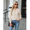 imageBlooming Jelly Womens Dressy Casual Blouses Business Work Tops Tie Front Long Sleeve Shirts 2025 Fall OutfitsApricot