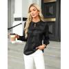 imageBlooming Jelly Womens Dressy Casual Blouses Business Work Tops Tie Front Long Sleeve Shirts 2025 Fall OutfitsBlack