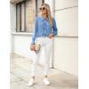 imageBlooming Jelly Womens Dressy Casual Blouses Business Work Tops Tie Front Long Sleeve Shirts 2025 Fall OutfitsGrey Blue