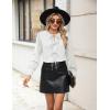 imageBlooming Jelly Womens Dressy Casual Blouses Business Work Tops Tie Front Long Sleeve Shirts 2025 Fall OutfitsWhite