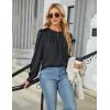 imageBlooming Jelly Womens Dressy Casual Blouses Satin Long Sleeve Shirts Pleated Business Tops Trendy Fall OutfitsBlack