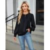 imageBlooming Jelly Womens Dressy Casual Blouses Satin Long Sleeve Shirts Pleated Business Tops Trendy Fall OutfitsBlack