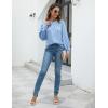 imageBlooming Jelly Womens Dressy Casual Blouses Satin Long Sleeve Shirts Pleated Business Tops Trendy Fall OutfitsBlue