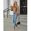 imageBlooming Jelly Womens Dressy Casual Blouses Satin Long Sleeve Shirts Pleated Business Tops Trendy Fall OutfitsCamel