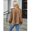imageBlooming Jelly Womens Dressy Casual Blouses Satin Long Sleeve Shirts Pleated Business Tops Trendy Fall OutfitsCamel