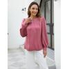 imageBlooming Jelly Womens Dressy Casual Blouses Satin Long Sleeve Shirts Pleated Business Tops Trendy Fall OutfitsDusty Pink