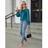 imageBlooming Jelly Womens Dressy Casual Blouses Satin Long Sleeve Shirts Pleated Business Tops Trendy Fall OutfitsTeal