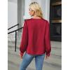imageBlooming Jelly Womens Dressy Casual Blouses Satin Long Sleeve Shirts Pleated Business Tops Trendy Fall OutfitsWine Red