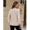 imageBlooming Jelly Womens Dressy Casual Long Sleeve Top V Neck Work Blouse Scalloped Business Shirts Fall Clothes 2024Beige