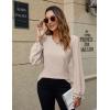 imageBlooming Jelly Womens Dressy Casual Long Sleeve Top V Neck Work Blouse Scalloped Business Shirts Fall Clothes 2024Beige