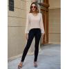 imageBlooming Jelly Womens Dressy Casual Long Sleeve Top V Neck Work Blouse Scalloped Business Shirts Fall Clothes 2024Beige