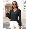 imageBlooming Jelly Womens Dressy Casual Long Sleeve Top V Neck Work Blouse Scalloped Business Shirts Fall Clothes 2024Black
