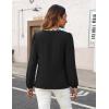 imageBlooming Jelly Womens Dressy Casual Long Sleeve Top V Neck Work Blouse Scalloped Business Shirts Fall Clothes 2024Black