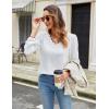 imageBlooming Jelly Womens Dressy Casual Long Sleeve Top V Neck Work Blouse Scalloped Business Shirts Fall Clothes 2024White