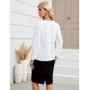 imageBlooming Jelly Womens Dressy Casual Long Sleeve Top V Neck Work Blouse Scalloped Business Shirts Fall Clothes 2024White