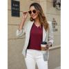 imageBlooming Jelly Womens Dressy Casual Long Sleeve Top V Neck Work Blouse Scalloped Business Shirts Fall Clothes 2024Wine Red
