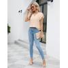 imageBlooming Jelly Womens Dressy Casual Shirts Short Sleeve V Neck Work Blouse Business Casual Summer Tops 2025Apricot
